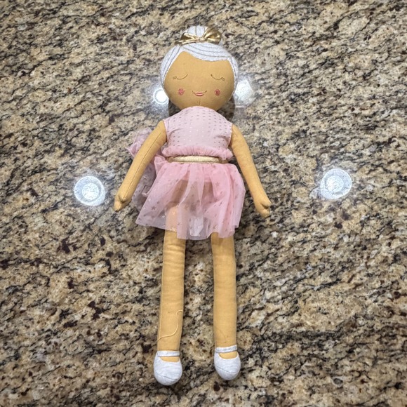 Pillowfort Other - Pillowfort Ballerina Decorative Pillow Plush Doll Pink Gold Star Tutu 21.5 Inch